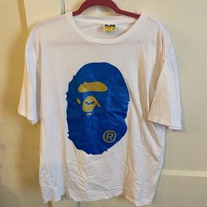 AUTHENTIC BAPE GLITTER LOGO TEE